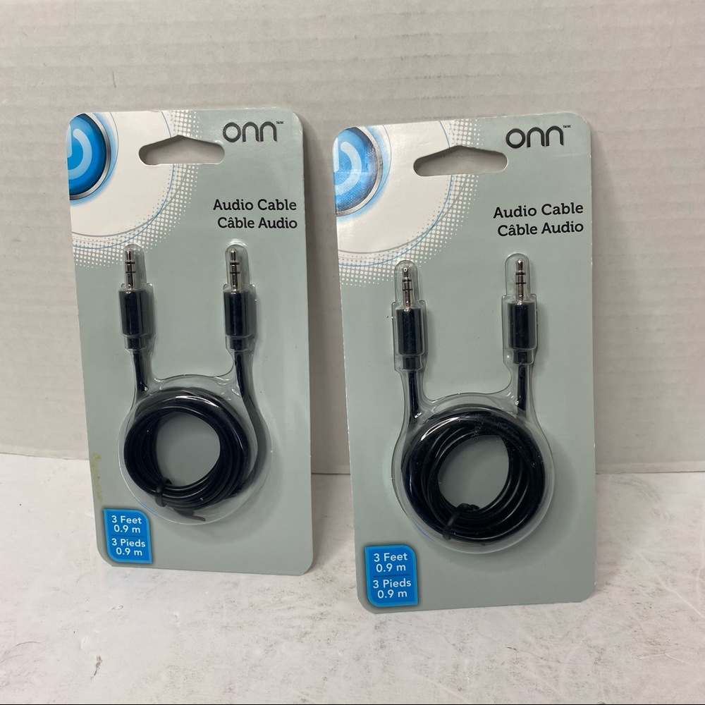 ONN  Audio Cable 3 Feet x 2 Packages